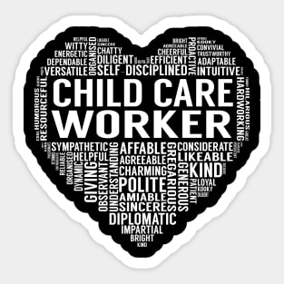 Child Care Worker Heart Sticker